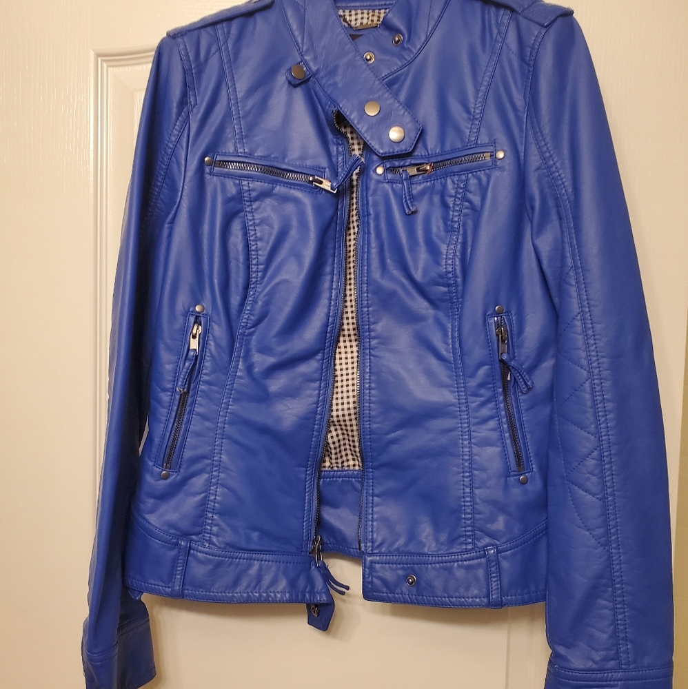 Wilson's leather black rivet faux leather jacket